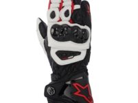 Luva Alpinestars GP Pro Couro Preta Branca e Vermelha – Tamanho: M (Média)
