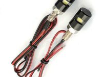 Parafuso de placa preto com led  branco embutido - luz de placa